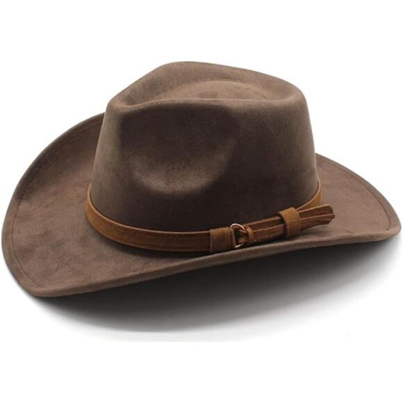 Suede Cowboy Cowgirl Hat Classic Coffee main image 4